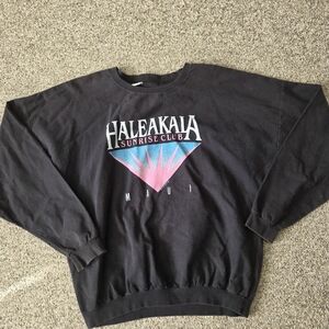 Vtg Crazy Shirts Hawaii Sweatshirt Adult L  Haleakala Sunrise Club Maui Retro